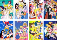 8PCS/SET Pretty Soldier Sailor Moon Cartoon Cosplay Decoration Anime Poster