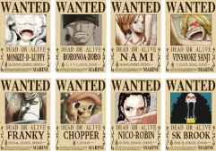 8PCS/SET One Piece Cartoon Cosplay Decoration Anime Poster