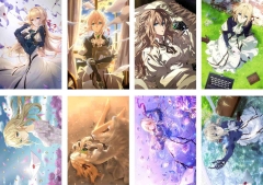 8PCS/SET Violet Evergarden Cartoon Cosplay Decoration Anime Poste