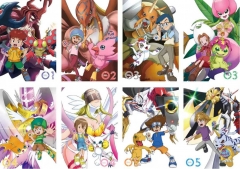 8PCS/SET Digital Monster Cartoon Cosplay Decoration Anime Poste