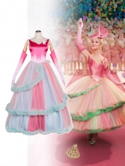 魔法坏女巫 2 艾芙芭cos服格林达粉色连衣裙cosplay舞台表演服