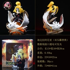 ( With Light)20cm Naruto Deidara Anya Forger Cartoon Anime PVC Figure
