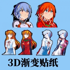 新世纪福音战士 EVA 3D渐变贴饰 贴纸 冰箱贴 渚薰 明日香 绫波丽