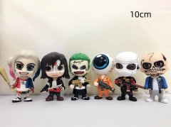 6PCS/SET 10cm Suicide Squad Cartoon Anime PVC Figures