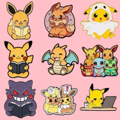 9 Styles Pokemon Cartoon Anime Alloy Pin Brooch