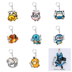 13 Styles Pokemon Cartoon Anime Acrylic Keychain