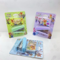 24套）跨境爆款疯狂动物城订书机套装配书钉迷你订书机学生奖品礼物品