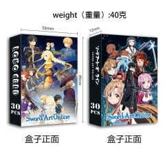 2 Styles 30PCS/SET Sword Art Online | SAO Cartoon Anime Lomo Card