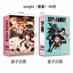 SPY×FAMILY动漫周边新款30张双面小卡 盒装高清照片卡书签写真卡lomo卡