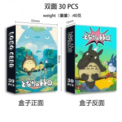 龙猫 动漫周边新款30张双面小卡 盒装高清照片卡书签写真卡lomo卡