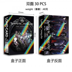twisted-wonderland  动漫周边新款30张双面小卡 盒装高清照片卡书签写真卡lomo卡