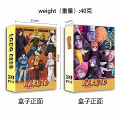火影 动漫周边新款30张双面小卡 盒装高清照片卡书签写真卡lomo卡