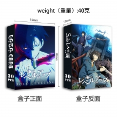 我独自升级 动漫周边新款30张双面小卡 盒装高清照片卡书签写真卡lomo卡