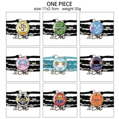 10 Styles One Piece Cartoon Anime Bracelet Wristband
