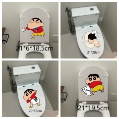蜡笔小新创意图案个性马桶盖贴画马桶浴室卫生间防水装饰贴