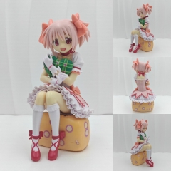 14.5cm 跨境新品魔发少女鹿目圆香世嘉魔法坐姿站姿小圆桌面模型手办摆件
