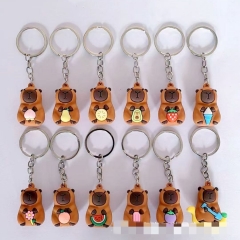 13 Styles Capybara Cartoon PVC Anime Keychain
