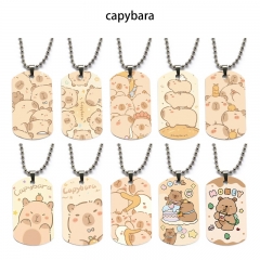 10 Styles Capybara Cartoon Anime Alloy Necklace
