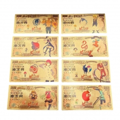 新八款七大罪纪念钞 金钞 塑料金箔钞直播礼品收藏
