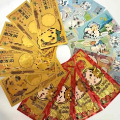 150*71mm 14 Styles Chiikawa Cartoon Anime Paper Crafts Souvenir Coin Banknotes