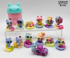 2 Styles 14PCS/SET 4-7.5cm WishCat Cartoon Anime PVC Figures