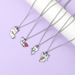 跨境热销款项链卡通动漫周边招财猫毛衣链可爱日系猫猫项饰饰品