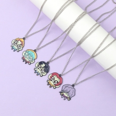 跨境KPOP猎魔女团合金吊坠项链可爱卡通动漫影视周边饰品毛衣链
