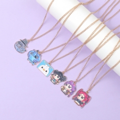 卡通KPOP猎魔女团项链精致印刷合金吊坠毛衣链二次元服饰配饰项饰