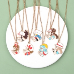 宝可梦训练家女主项链卡通小瑶小光鸣伊合金吊坠锁骨链学生女项饰