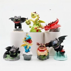 7PCS/SET 5.5-8CM How to Train Your Dragon Cartoon Anime PVC Figures