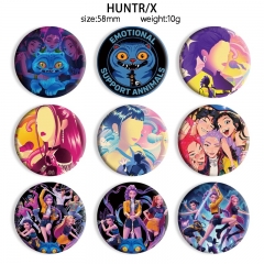 58mm 10 Styles K-Pop: Demon Hunters Cartoon Pin Anime Tinplate Brooch