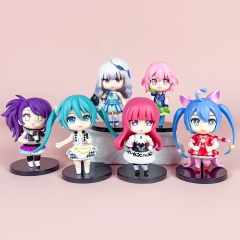 2 Styles 6PCS/SET Hatsune Miku Cartoon Surprise Blind Box Anime PVC Figure Toy