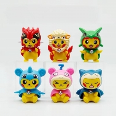 6PCS/SET 6.7CM Pokemon Cartoon Anime PVC Figures