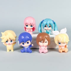 2 Styles 6PCS/SET Hatsune Miku Cartoon Surprise Blind Box Anime PVC Figure Toy