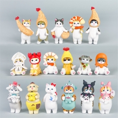 2 Styles Mofusand Cos Cat PVC Anime Figure Set