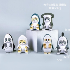 6PCS/SET 8CM Mofusand Cos Cat PVC Anime Figure