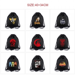 10 Styles Castlevania III: Dracula's Curse Cartoon Anime Canvas Drawstring Bag