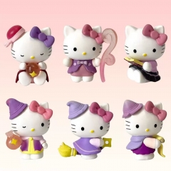 6PCS/SET Hello Kitty Cartoon Anime PVC Figures