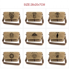 美国金属核乐队Bad Omens 10款  帆布卡其色挎包