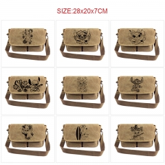 史迪仔 10款  帆布卡其色挎包