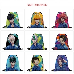 10 Styles Blue Lock Cartoon Anime Drawstring Bag