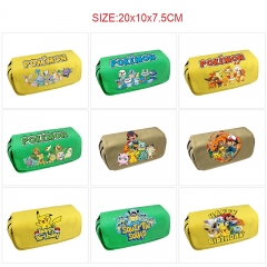 10 Styles Pokemon Cartoon Pencil Bag Anime Canvas Pencil Box