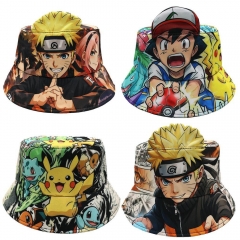 2 Styles Naruto Pokemon Cartoon Cap Anime Bucket hat