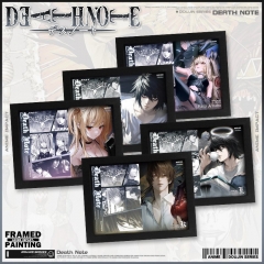 5 Styles Death Note Cartoon Anime Paper Painting With a Frame