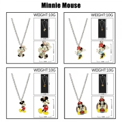 米妮米奇 动漫周边彩色滴油合金钥挂链项链