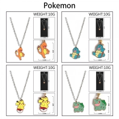 宠物小精灵 动漫周边彩色滴油合金钥挂链项链