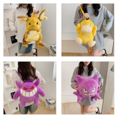 5 Styles Pokemon Cartoon Anime Plush Backpack Bag