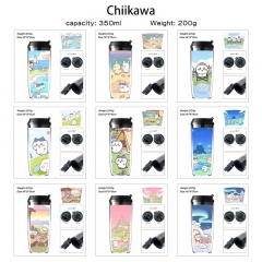 9 Styles 350ML Chiikawa Cartoon Pattern Mug Anime Plastic Water Cup