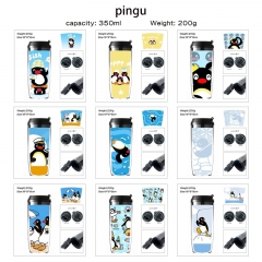 pingu 动漫双层隔热随手杯水壶水杯