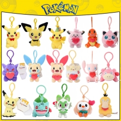 27 Styles Authentic Pokemon Pikachu Cartoon Anime Plush Toy Keychain